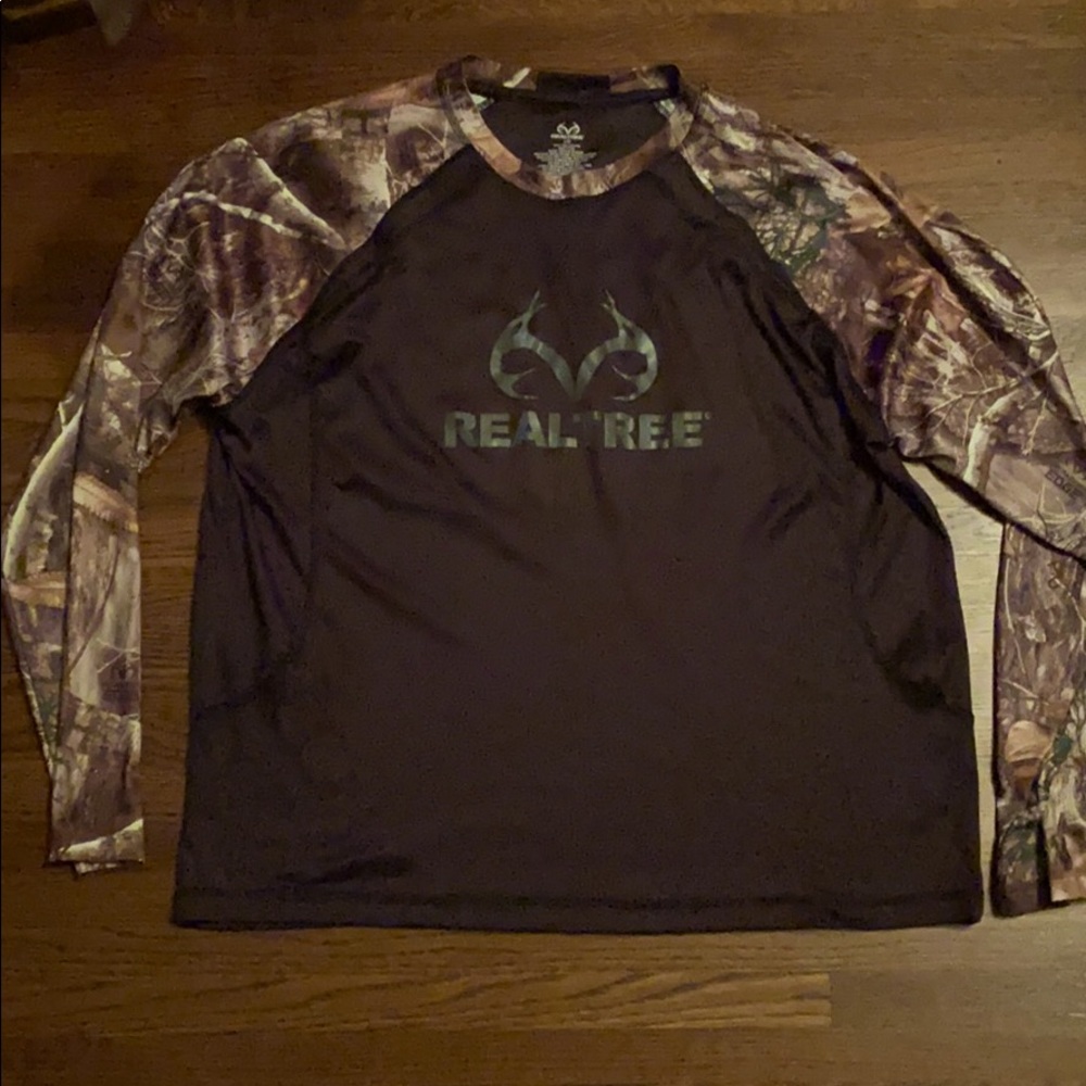 Real tree long sleeve T-shirt wet/dry fabric